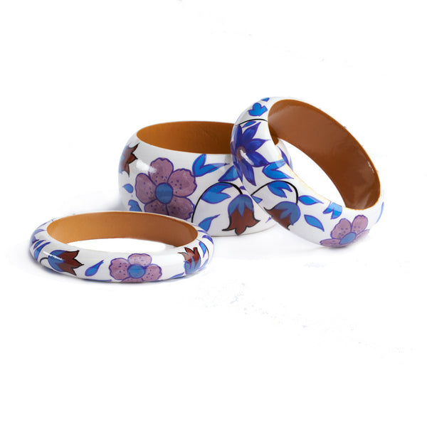 Poppy Blue Bangles - India